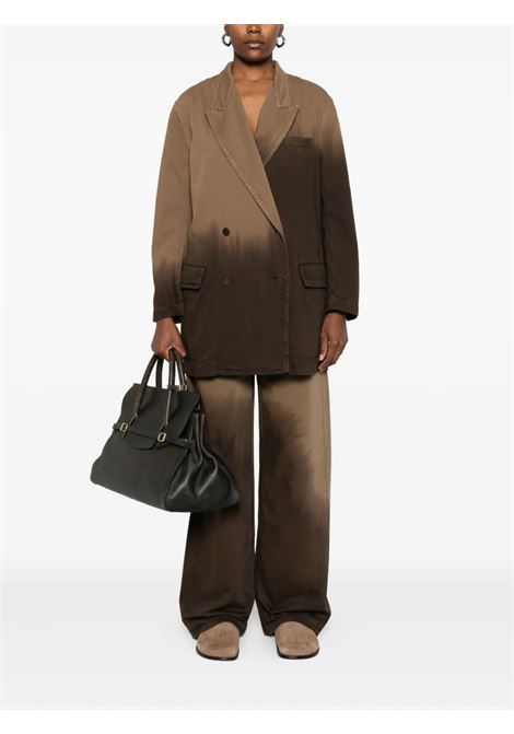 pantaloni ball donna marrone oliva UMA WANG | UW3038UW416